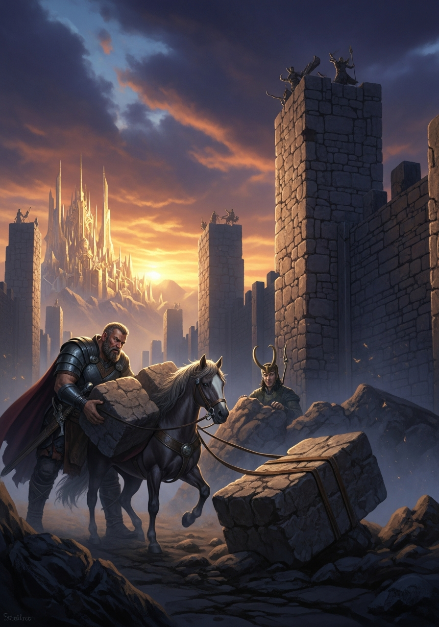 La Costruzione delle Mura di Asgard